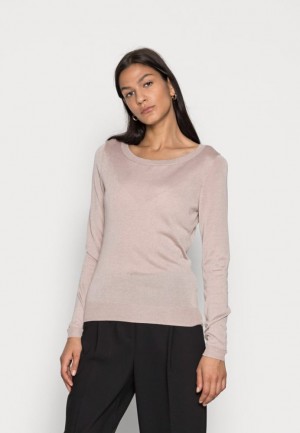 Pulover Dama Anna Field Silk Blend Jumper Jumper Bej | 48906-FNOJ