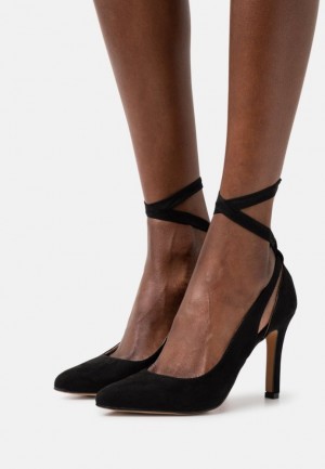 Pumps Dama Anna Field Dantela Up Heels Negrii | 46083-DYHC