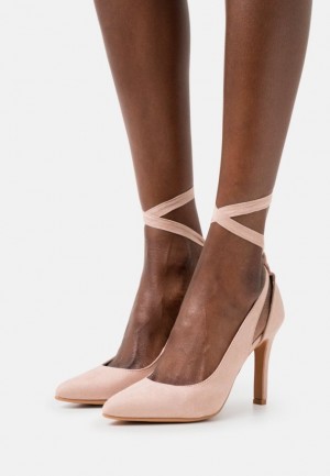 Pumps Dama Anna Field Dantela Up Heels Roz Deschis | 61859-YDVR