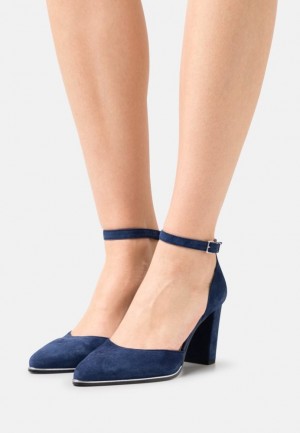 Pumps Dama Anna Field Piele Clasici Heels Albastri Inchis | 92048-HXLP