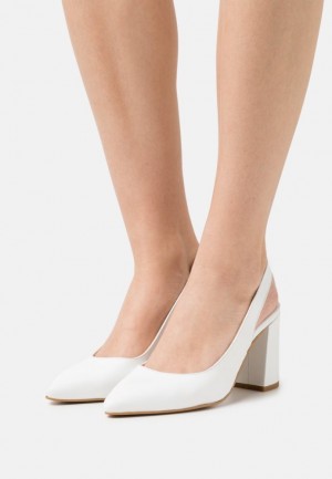 Pumps Dama Anna Field Piele Clasici Heels Albi | 13704-LIRT