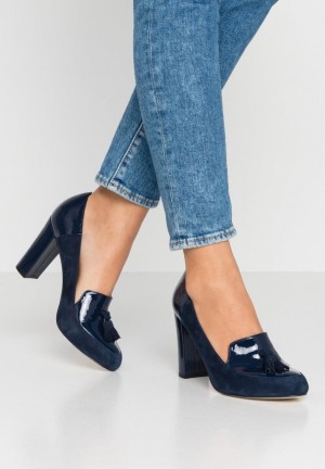 Pumps Dama Anna Field Piele Clasici Heels Albastri Inchis | 05791-DOPS