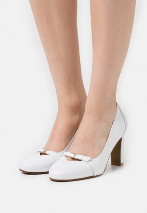 Pumps Dama Anna Field Piele Clasici Heels Albi | 74201-CREL