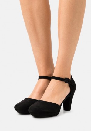 Pumps Dama Anna Field Platforma Heels Negrii | 09462-TJMI