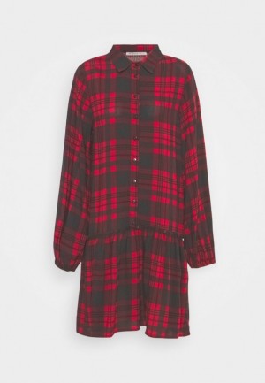 Rochie Dama Anna Field Oversized Shirt Rochie Rosii | 15368-OUFB