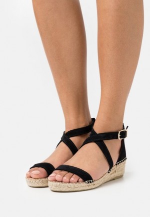 Sandale Dama Anna Field Confort Piele Espadrilles Negrii | 51274-IPJZ