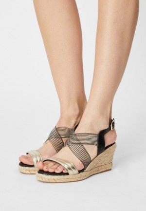 Sandale Dama Anna Field Confort Piele Espadrilles Negrii | 26410-GYSM