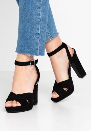 Sandale Dama Anna Field High Toc Sandals Negrii | 98302-SFTC