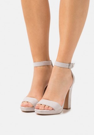 Sandale Dama Anna Field High Toc Sandals Gri Deschis | 01297-AFXZ