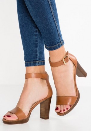 Sandale Dama Anna Field Piele High Toc Sandals Maro | 39684-XTWA