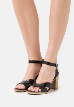 Sandale Dama Anna Field Piele High Toc Sandals Negrii | 64925-CVFE