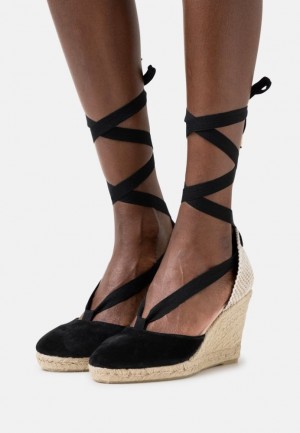 Sandale Dama Anna Field Piele Platforma Sandals Negrii | 54081-MJRF