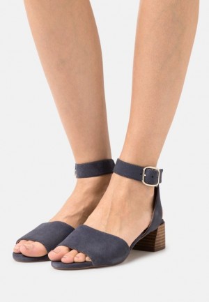 Sandale Dama Anna Field Piele Sandals Albastri Inchis | 12784-QHLF