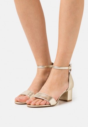Sandale Dama Anna Field Piele Sandals Aurii | 98703-FWJY