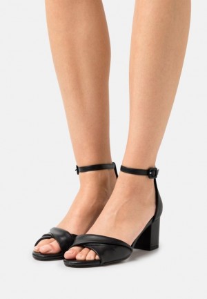 Sandale Dama Anna Field Piele Sandals Negrii | 89310-PMCN