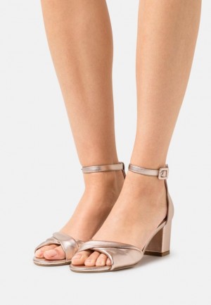 Sandale Dama Anna Field Piele Sandals Roz Aurii | 51943-JKHD