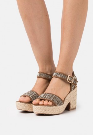 Sandale Dama Anna Field Platforma Sandals Bej | 52093-CAKL