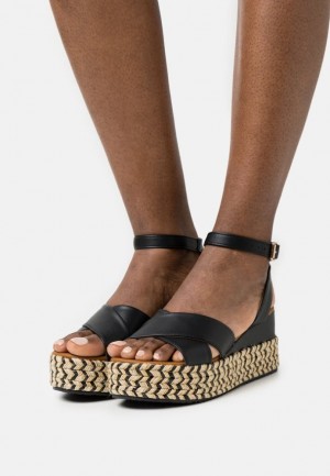 Sandale Dama Anna Field Platforma Sandals Negrii | 23864-APJB