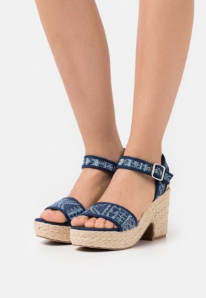 Sandale Dama Anna Field Platforma Sandals Albastri Inchis | 16320-YHWI