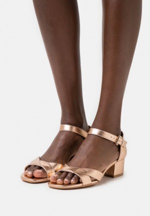 Sandale Dama Anna Field Sandals Roz Aurii | 23781-PZEA