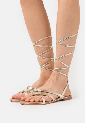 Sandale Dama Anna Field T Bar Sandals Aurii | 76908-PSNG