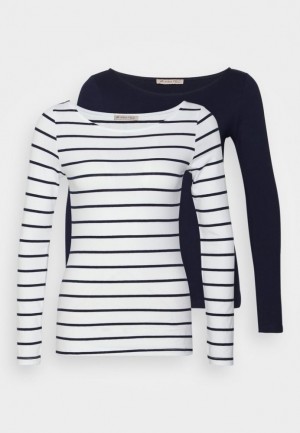 Tricouri Dama Anna Field 2 Pack Long Sleeved Top Albi | 47951-XFQM