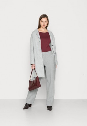 Tricouri Dama Anna Field 2 Pack Long Sleeved Top Rosii Inchis | 29741-JWDA