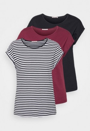 Tricouri Dama Anna Field 3 Pack Print T Shirt Negrii | 54260-ZYOA