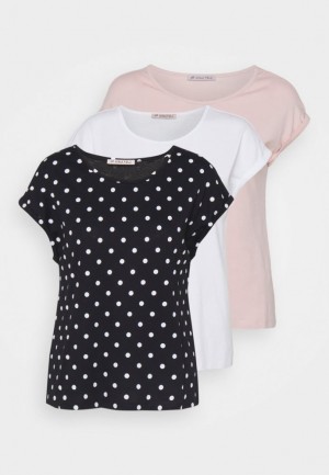 Tricouri Dama Anna Field 3 Pack Print T Shirt Roz Deschis | 23758-VHSF