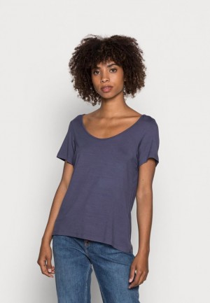Tricouri Dama Anna Field Basic T Shirt Albastri | 49361-RWTC
