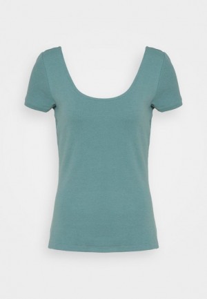 Tricouri Dama Anna Field Basic T Shirt Albastri Deschis | 93485-AJYZ