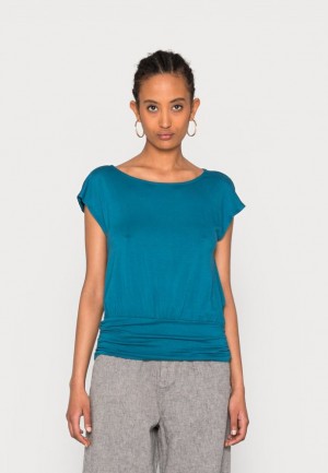 Tricouri Dama Anna Field Basic T Shirt Albastri | 05624-BHLP