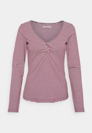 Tricouri Dama Anna Field Long Sleeved Top Rosii Inchis | 90173-JOLW