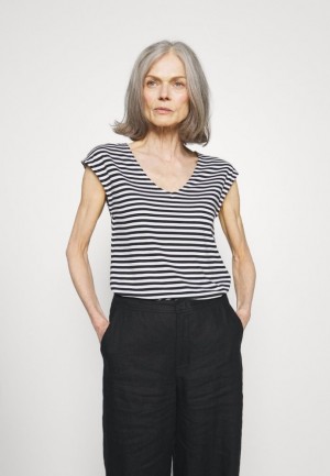 Tricouri Dama Anna Field Print T Shirt Negrii | 23870-YPBH