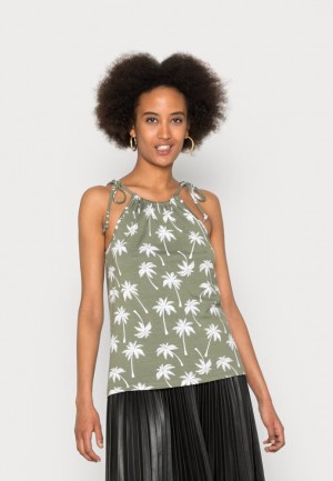 Tricouri Dama Anna Field Top Verzi Deschis | 61392-FDJP